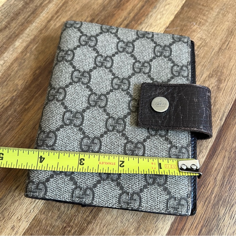 GUCCI Notebook/Agenda Small Cover 6 Binder Rings & Pen Holder & 5 Card Holders - Picture 12 of 17